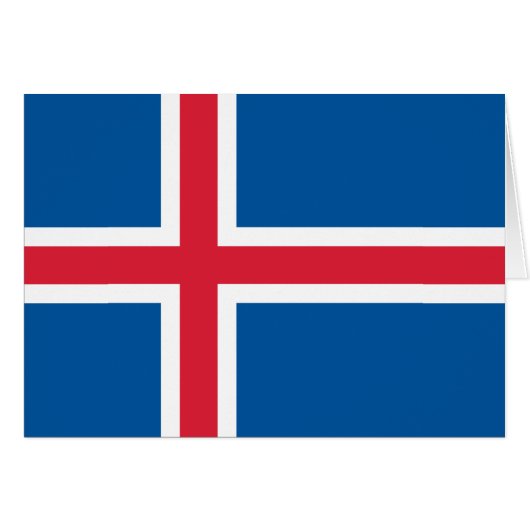 Patriottische IJslandse vlag (Voorkant Horizontaal)