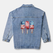 Patriottische ijslolly denim jacket (Achterkant)