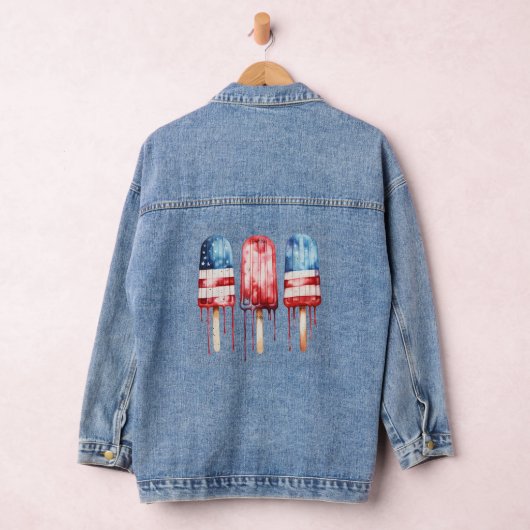 Patriottische ijslolly denim jacket (Hangar)