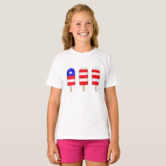 Patriottische ijslolly t-shirt (Voorkant volledig)
