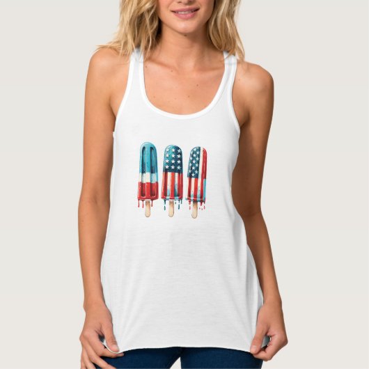 Patriottische ijslolly tanktop (Voorkant)