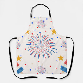 Patriottische ijspatroon en vuurwerkpatroon van Po Schort