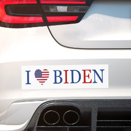 Patriottische Ik Hart Liefde Joe Biden Vlag Bumpersticker