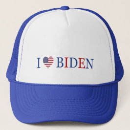 Patriottische Ik Hart Liefde Joe Biden Vlag Trucker Pet