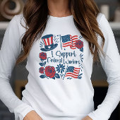 Patriottische Ik steun Federale Arbeiders, Fed Wer Tri-Blend Shirt