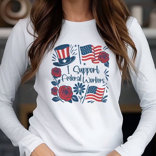 Patriottische Ik steun Federale Arbeiders, Fed Wer Tri-Blend Shirt