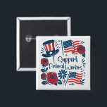 Patriottische Ik steun Federale Arbeiders, Fed Wer Vierkante Button 5,1 Cm<br><div class="desc">Show uw steun aan Amerikaanse federale medewerkers in deze turbulente tijden met deze patriottische pin.</div>
