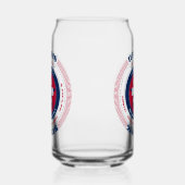Patriottische Illinois Typografie Drinkware Set Blikvorm Glas (Rechts)