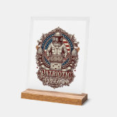 Patriottische Imker Vector Graphic T-shirt Acryl Bord (Hoek)