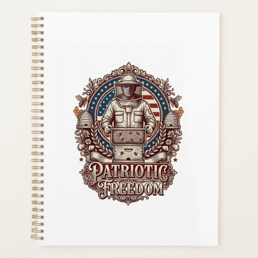 Patriottische Imker Vector Graphic T-shirt Planner (Voorkant)