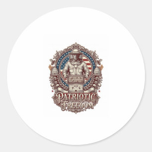 Patriottische Imker Vector Graphic T-shirt Ronde Sticker