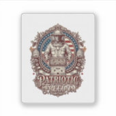 Patriottische Imker Vector Graphic T-shirt Sticker (Voorkant)