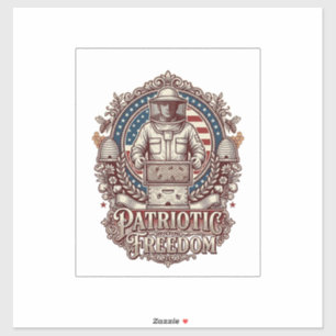 Patriottische Imker Vector Graphic T-shirt Sticker