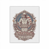 Patriottische Imker Vector Graphic T-shirt Sticker (Voorkant)