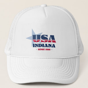 Patriottische Indiana typografie truckerhoed Trucker Pet