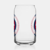 Patriottische Indiana Typography Drinkware Set Blikvorm Glas (Rechts)