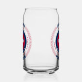 Patriottische Indiana Typography Drinkware Set Blikvorm Glas (Links)