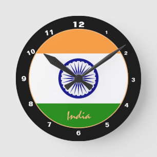 Patriottische Indiase vlag, Indiase trendy Home /  Ronde Klok