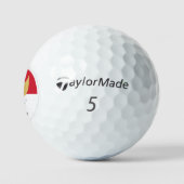 Patriottische Indonesische vlaggen Golf Balls, Ind Golfballen (Logo)