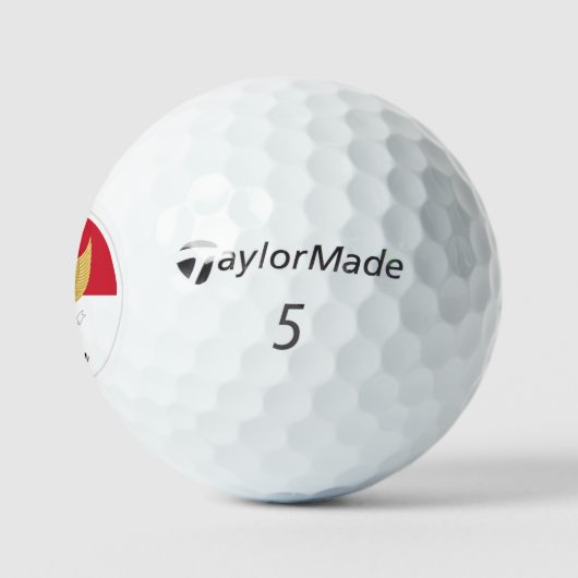 Patriottische Indonesische vlaggen Golf Balls, Ind Golfballen (Logo)