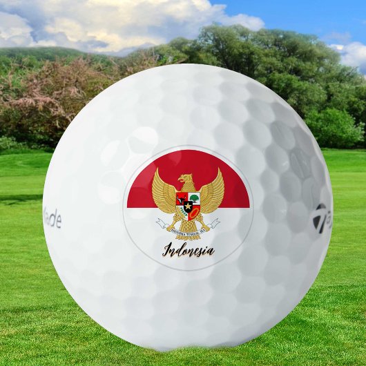 Patriottische Indonesische vlaggen Golf Balls, Ind Golfballen