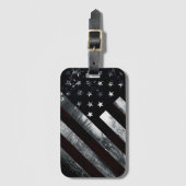 Patriottische industriële Amerikaanse vlag Bagagelabel (Voorkant (verticaal))