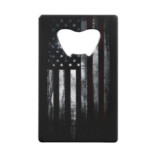 Patriottische Industriële Amerikaanse Vlag Creditkaart Flessenopener
