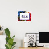 Patriottische inrichting welkomstbord poster (Thuiskantoor)