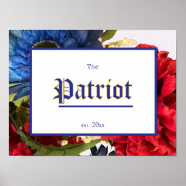 Patriottische inrichting welkomstbord poster