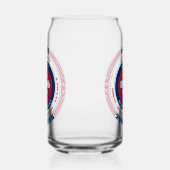 Patriottische Iowa Typography Drinkware Set Blikvorm Glas (Rechts)