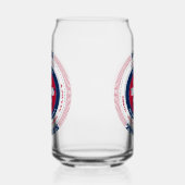 Patriottische Iowa Typography Drinkware Set Blikvorm Glas (Links)