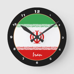 Patriottische Iraanse vlag, Iran trendy Home / des Ronde Klok