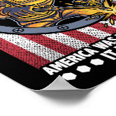 Patriottische Ironworker Amerika Bouwlasser Poster (Hoek)