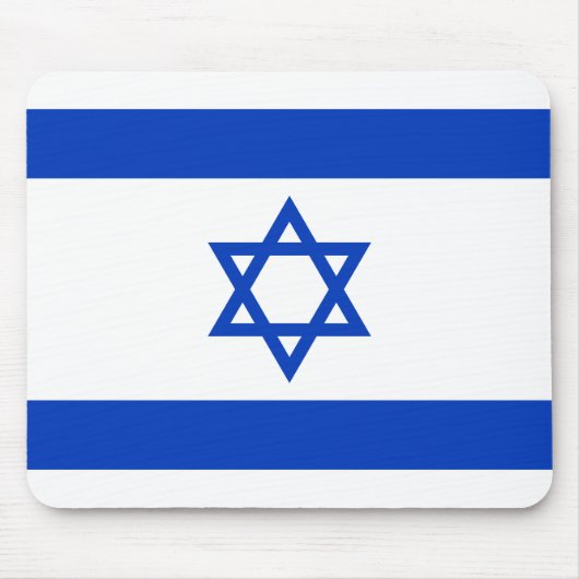 Patriottische Israëlische vlag Muismat (Voorkant)