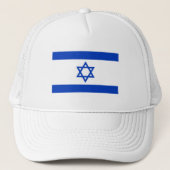 Patriottische Israëlische vlag Trucker Pet (Voorkant)