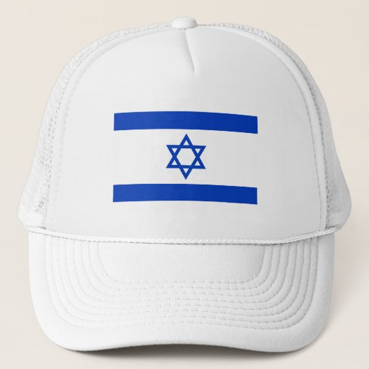 Patriottische Israëlische vlag Trucker Pet (Voorkant)