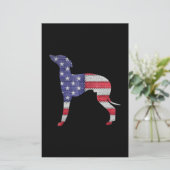 patriottische italiaanse vlag embroide briefpapier (Staand voorkant)