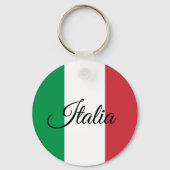 Patriottische Italiaanse vlaggen-sleutelhanger, It Sleutelhanger (Voorkant)