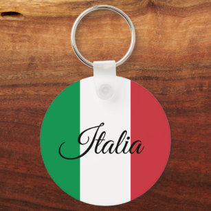 Patriottische Italiaanse vlaggen-sleutelhanger, It Sleutelhanger