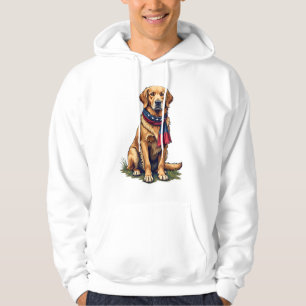 Patriottische Jacht Golden Retriever Vintage T-shi Hoodie