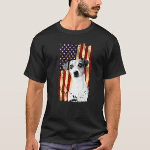Patriottische Jack Russell Terrier Amerikaanse vla T-shirt