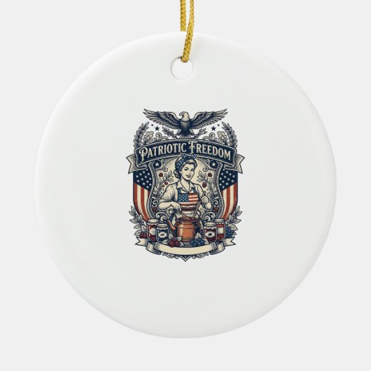 Patriottische Jam Maker Keramisch Ornament (Voorkant)