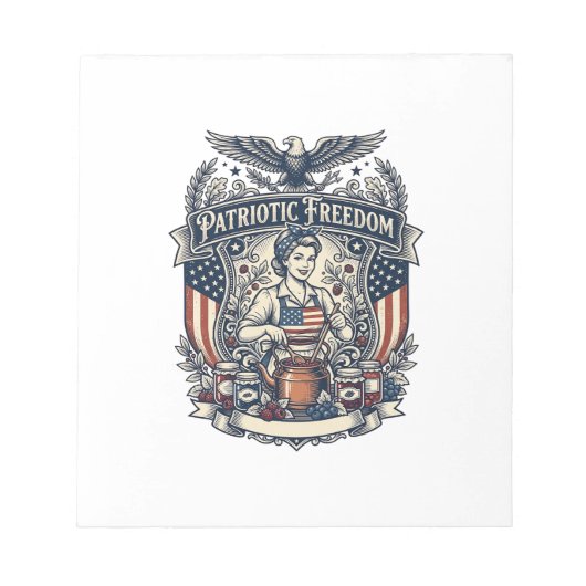 Patriottische Jam Maker Notitieblok (Voorkant)