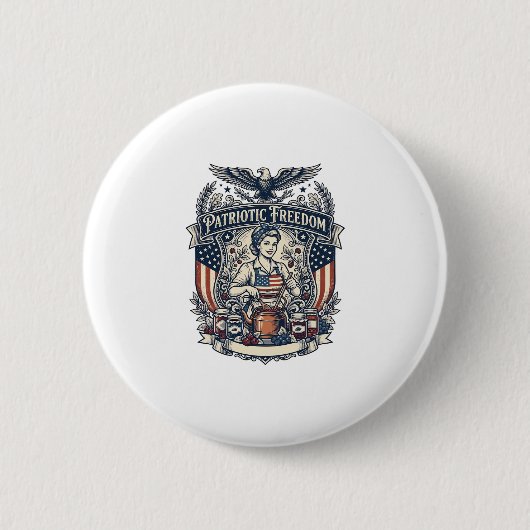 Patriottische Jam Maker Ronde Button 5,7 Cm (Voorkant)