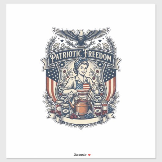 Patriottische Jam Maker Sticker (Vel)