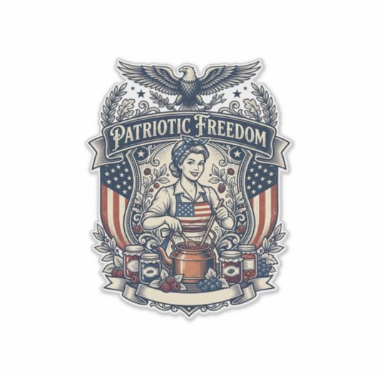 Patriottische Jam Maker Sticker (Voorkant)
