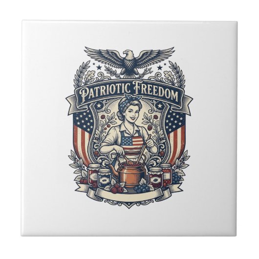 Patriottische Jam Maker Tegeltje (Voorkant)