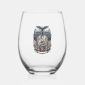 Patriottische Jam Maker Wijnglas Zonder Voet (Achterkant)
