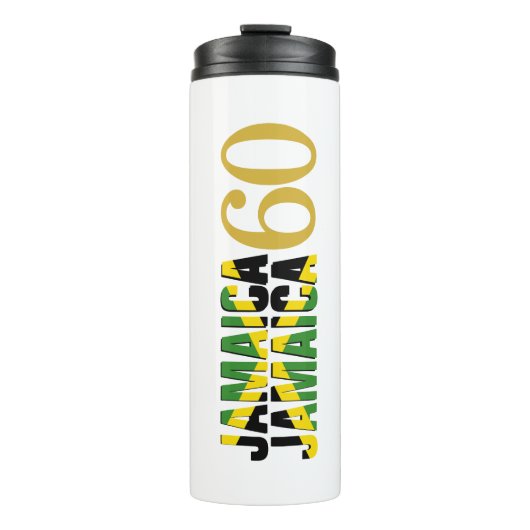 Patriottische JAMAICA 60e Jubileum Monogram Thermosbeker (Voorkant)