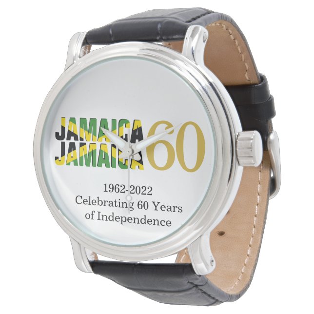 Patriottische JAMAICA 60e Jubileum Onafhankelijkhe Horloge (Gekanteld)